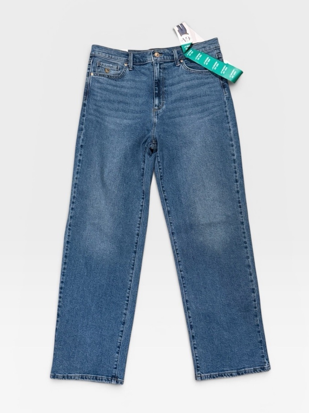 Gloria Vanderbilt High Rise Straight Leg Jeans Medium Blue Size 12